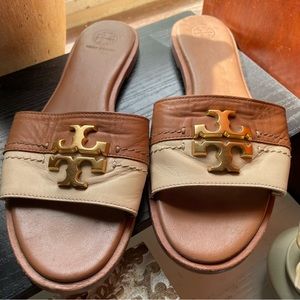 Used Tory Burch leather slides